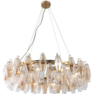 Pambuka Villa Kaca Chandelier Kontemporer