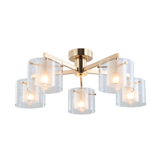 Apa lampu dual emas 5-lampu siling langit-langit Flush kasedhiya?