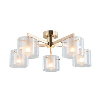 Apa lampu dual emas 5-lampu siling langit-langit Flush kasedhiya?