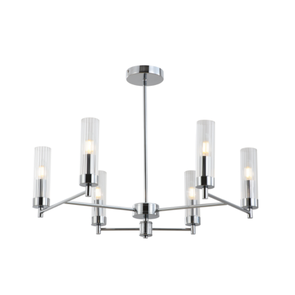 Lampu Ceiling Tube Gelas Chrome-Plated