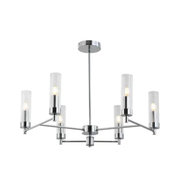 Lampu Ceiling Tube Gelas Chrome-Plated