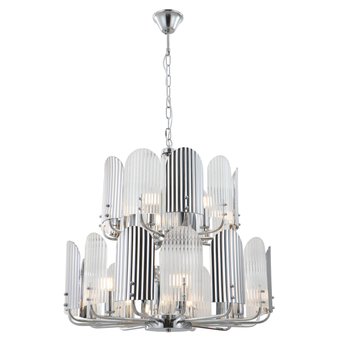 Chandelier mewah lumpuh lumpuh kanthi 12 lampu