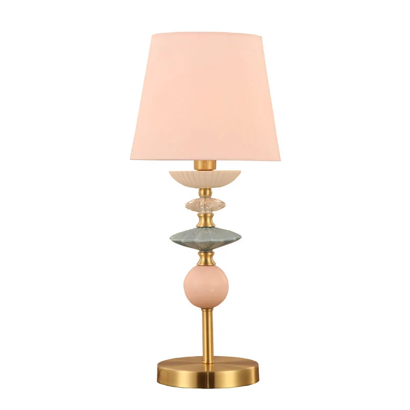 Lampu Meja Keramik Drum Shade