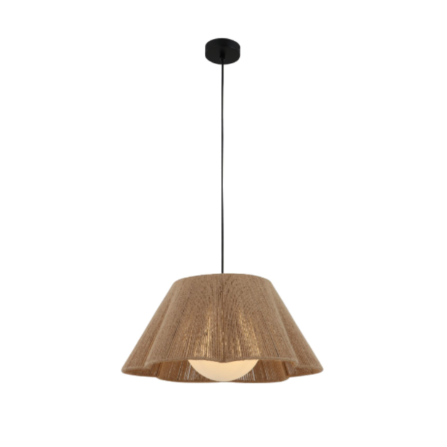 Lampu Hemp Tali lan Lampu Pendant Kaca