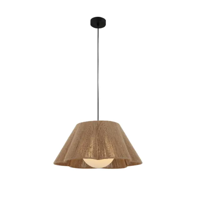 Lampu Hemp Tali lan Lampu Pendant Kaca