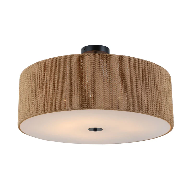 Lampu langit-langit hemp tali