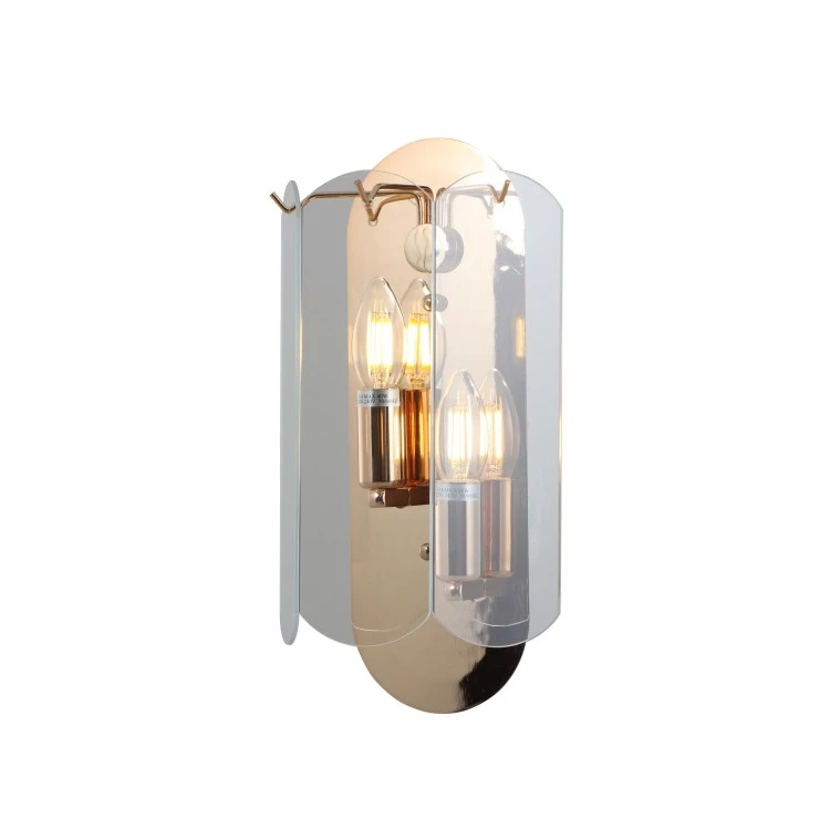 2-Lights Gold Wall Scone
