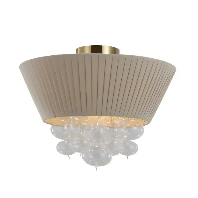 Lampu langit-langit gelembung kain lipit