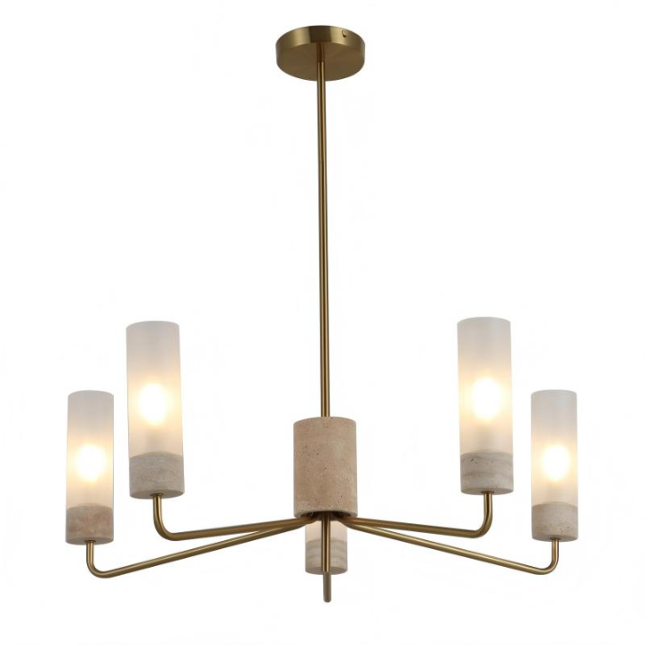 Lampu Gantung Batu Travertine Patung
